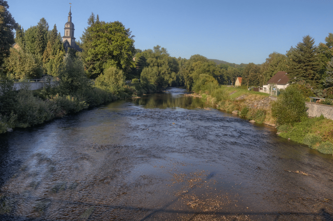Fl�ha kurz vor deren M�ndung in die Zschopau